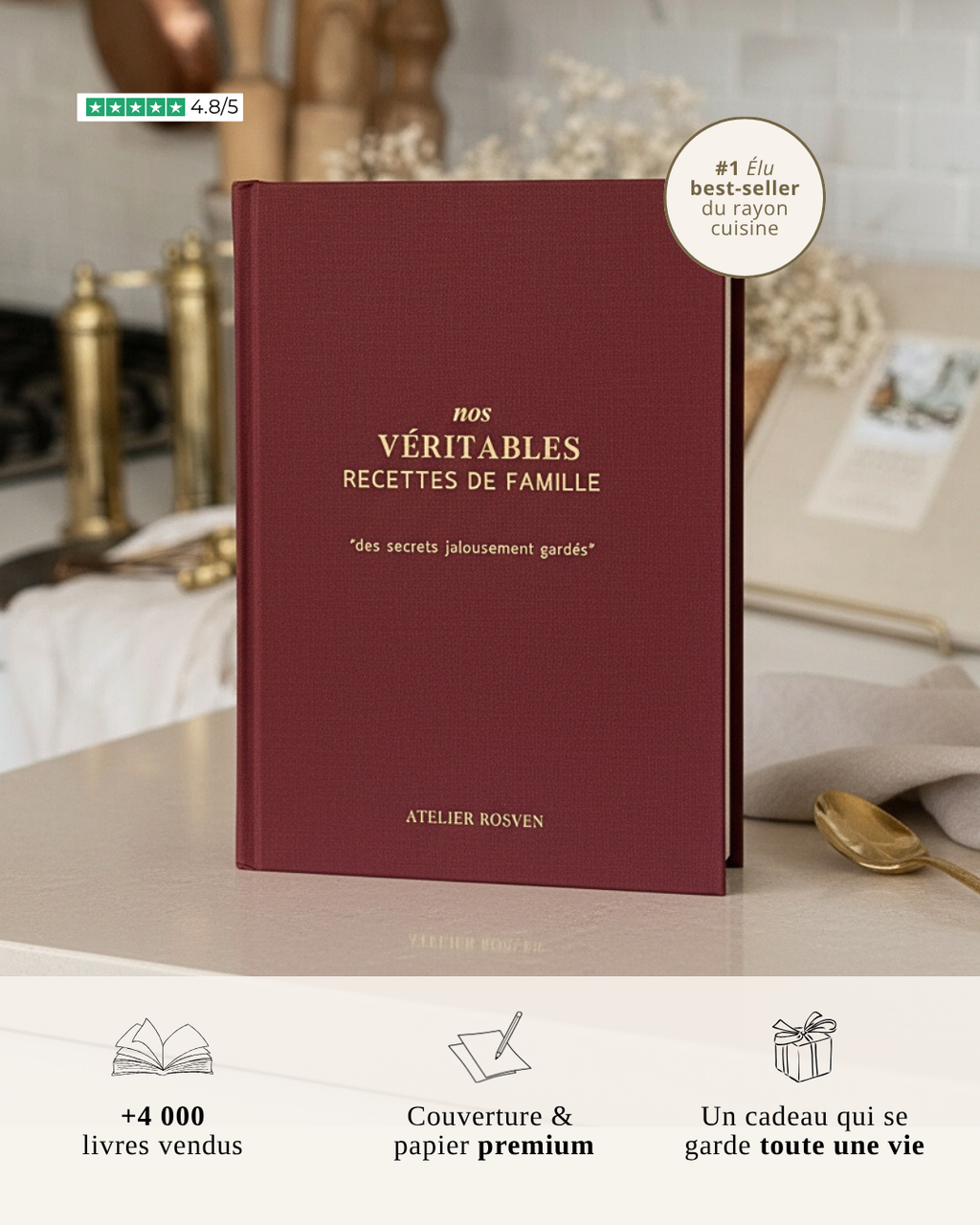 Livre à remplir : Nos véritables recettes de famille